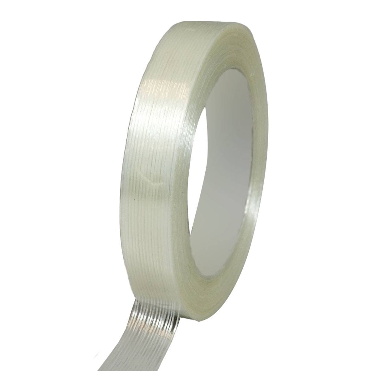 Ruban adhésif armé fil à fil transparent 130µ - 19 mm x 50 m - Carton 6 rouleaux-1