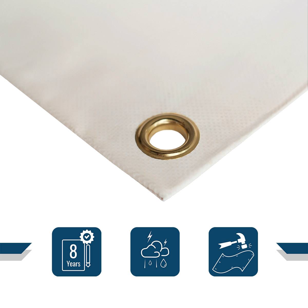Bâche pour carport Tecplast lp640cp 2x3 m - blanc crème - garantie 8 ans-1