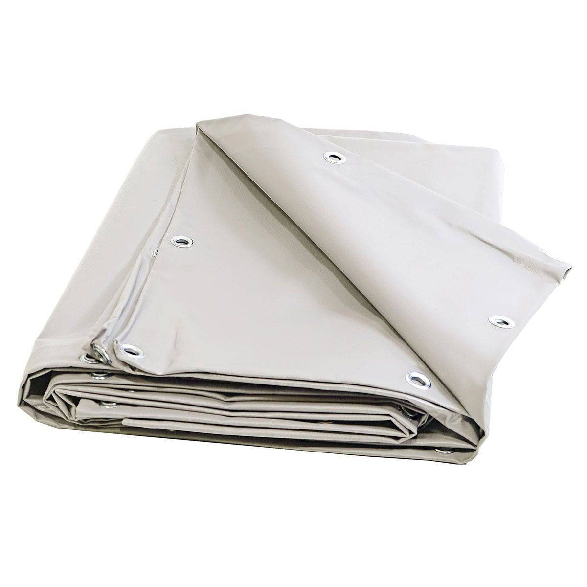 Bâche Brise Vue Blanche 3x5 m - garantie 10 ans Tecplast xp640bv Made in France-0