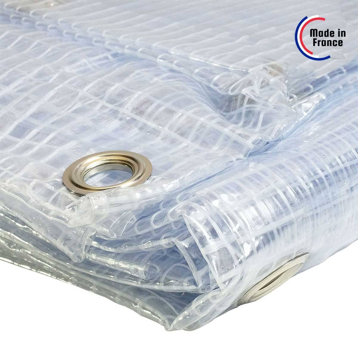Bâche carport Tecplast sp400cp 3,8x9 m - transparente armée - garantie 5 ans-1