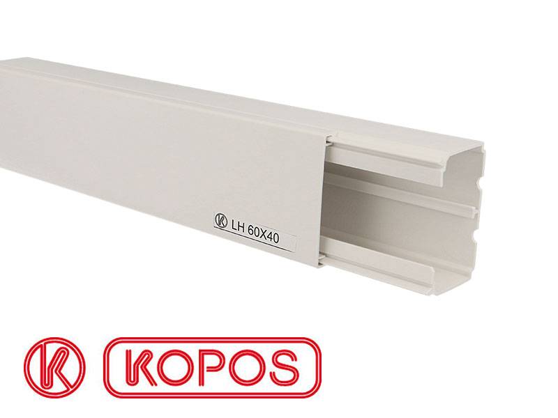 Goulotte électrique PVC 60 x 40 mm KOPOS - HD 60X40 (x16)-1
