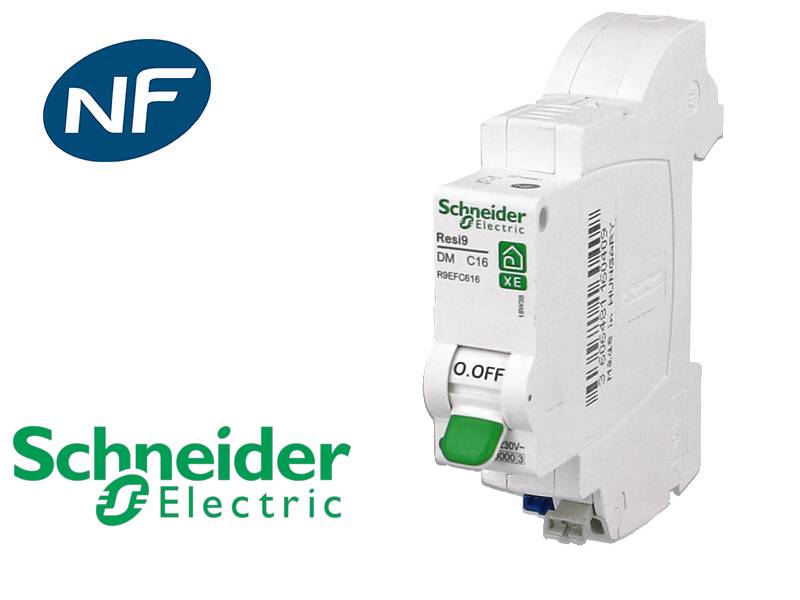 Disjoncteur DPN embrochable C10A Schneider Resi9 XE - R9EFC610-1