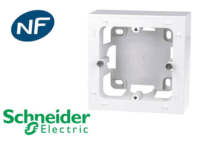 Boîte pour montage en saillie ODACE STYL blanc 1 poste - SCHNEIDER ELECTRIC - S520762-1