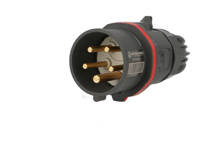 Prise triphasé mâle CEE, 5 x 16A avec inverseur de phases Walther Neo - FW211506PH-0