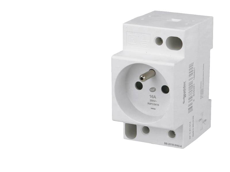 Prise de courant modulaire 2P+T 16A Schneider Resi9 XP - R9PCS616-0