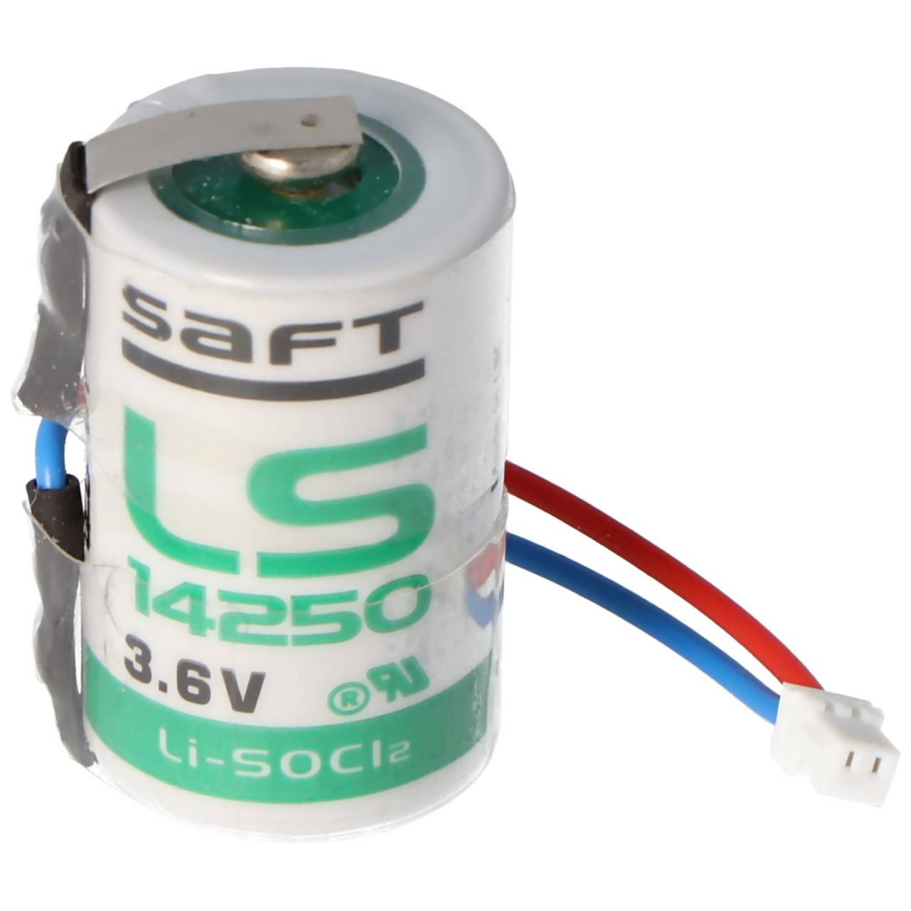 Batterie LS14250 SAFT Lithium 3.6V avec câble et fiche au milieu de la cellule-3