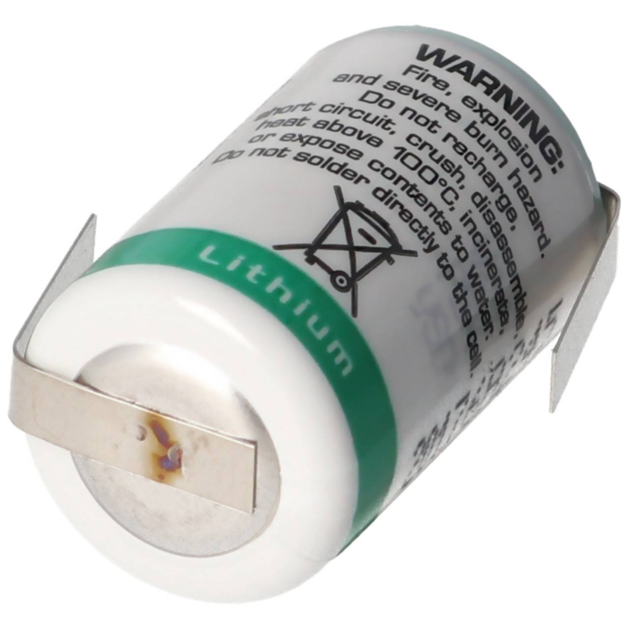 SAFT LS14250CNR Batterie au lithium, Taille 1/2 AA, drapeaux à souder en forme de Z-2