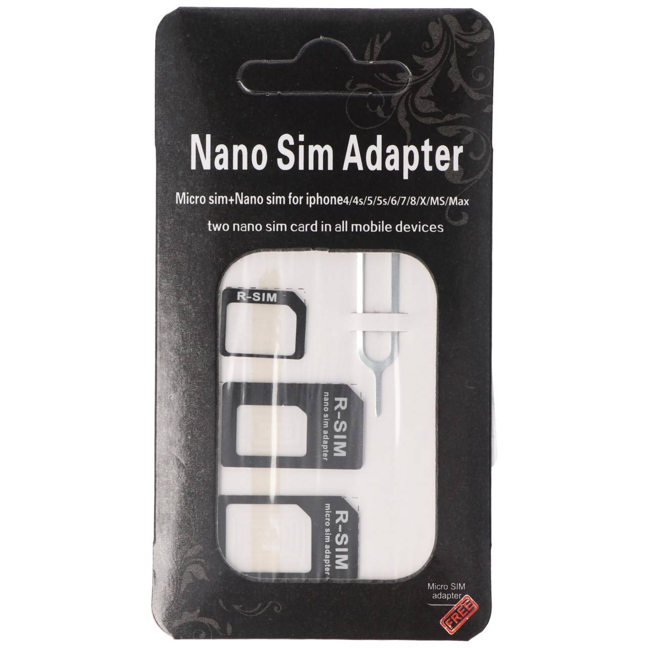 Adaptateur de carte SIM 4en1, adaptateur micro SIM sur SIM, nano SIM sur SIM, nano SIM sur micro SIM-0