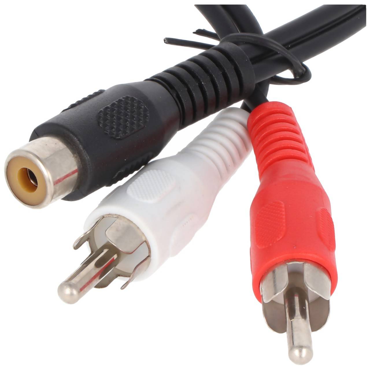 Câble audio-vidéo 0,2 m 1 x connecteur RCA> 2 x prise RCA-1