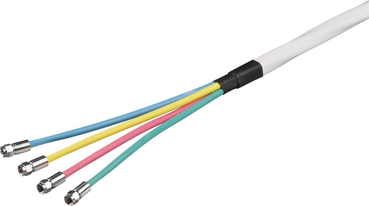 Jeu de câbles d'antenne coaxiale Goobay 80 dB Quattro, double blindage, CCS - câble CCS à double blindage pour la...-1