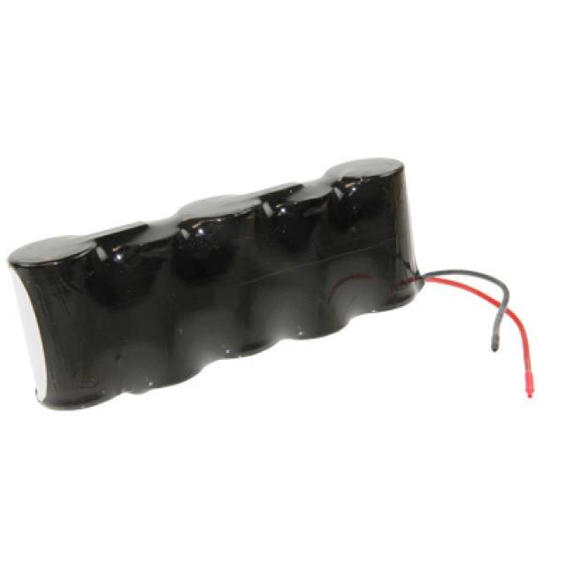 Batterie éclairage de secours F1x5 Saft VNT D avec câble 10cm avec fil ouvert 6V, 4000mAh-0