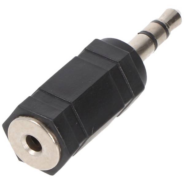 Adaptateur casque Goobay, prise AUX 3,5 mm vers 2,5 mm - 1x fiche jack 3,5 mm (3 broches, stéréo) > 1x prise jack 2,5...