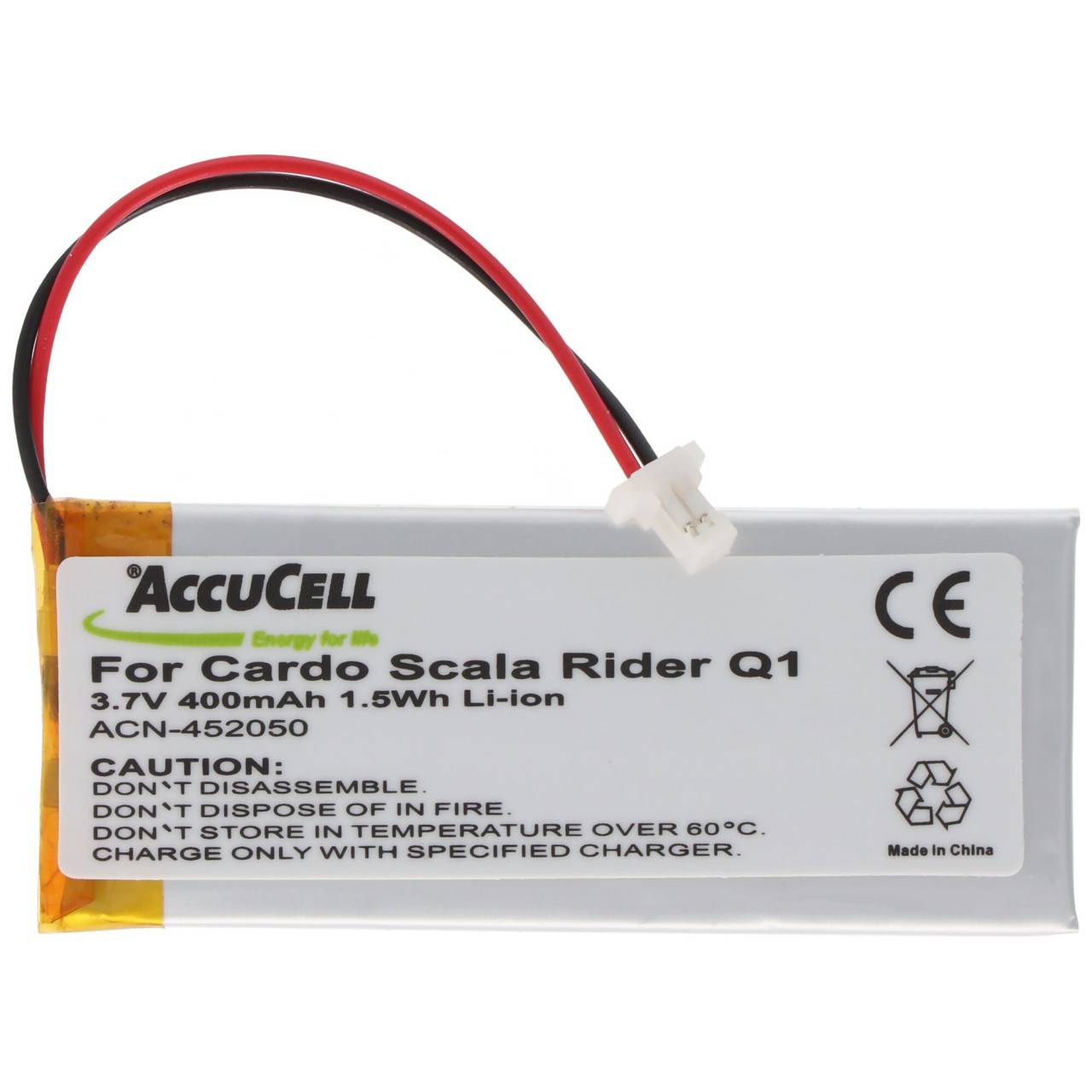 Batterie compatible en remplacement des batteries Cardo Rider Q1, Scala Rider Q1, Scala Rider Q3, FM, Solo...-1