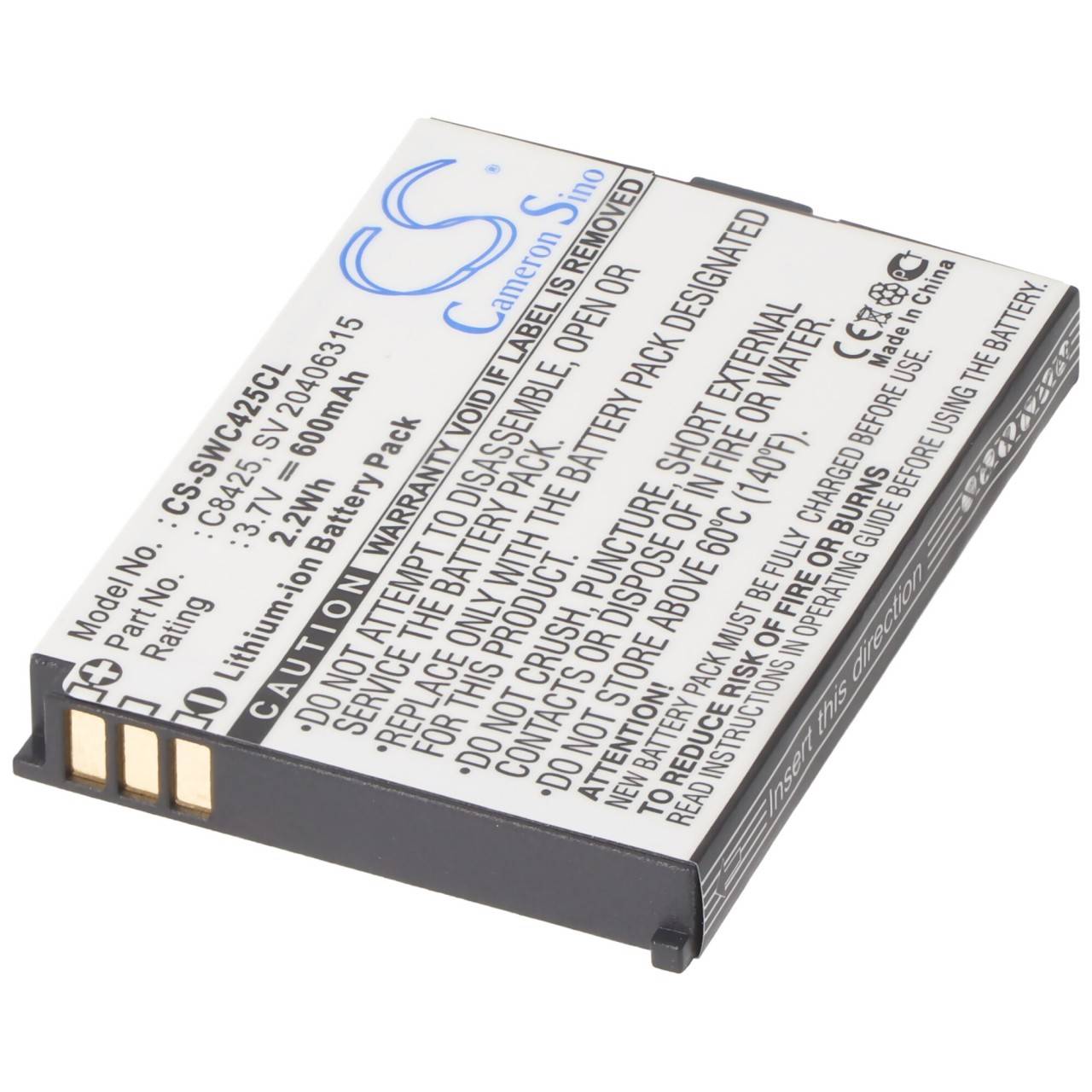 Batterie pour Swissvoice eSense, eSense Color, SV 20406288, C8425, SV 20406315 Li-Ion, 3,7 V, 600 mAh, 2,2 Wh-1