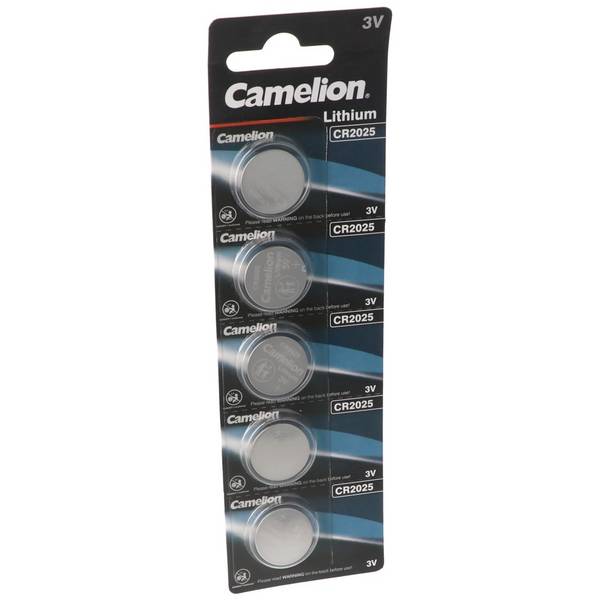 Pile au lithium Camelion CR2025 dans un ensemble pratique de 5