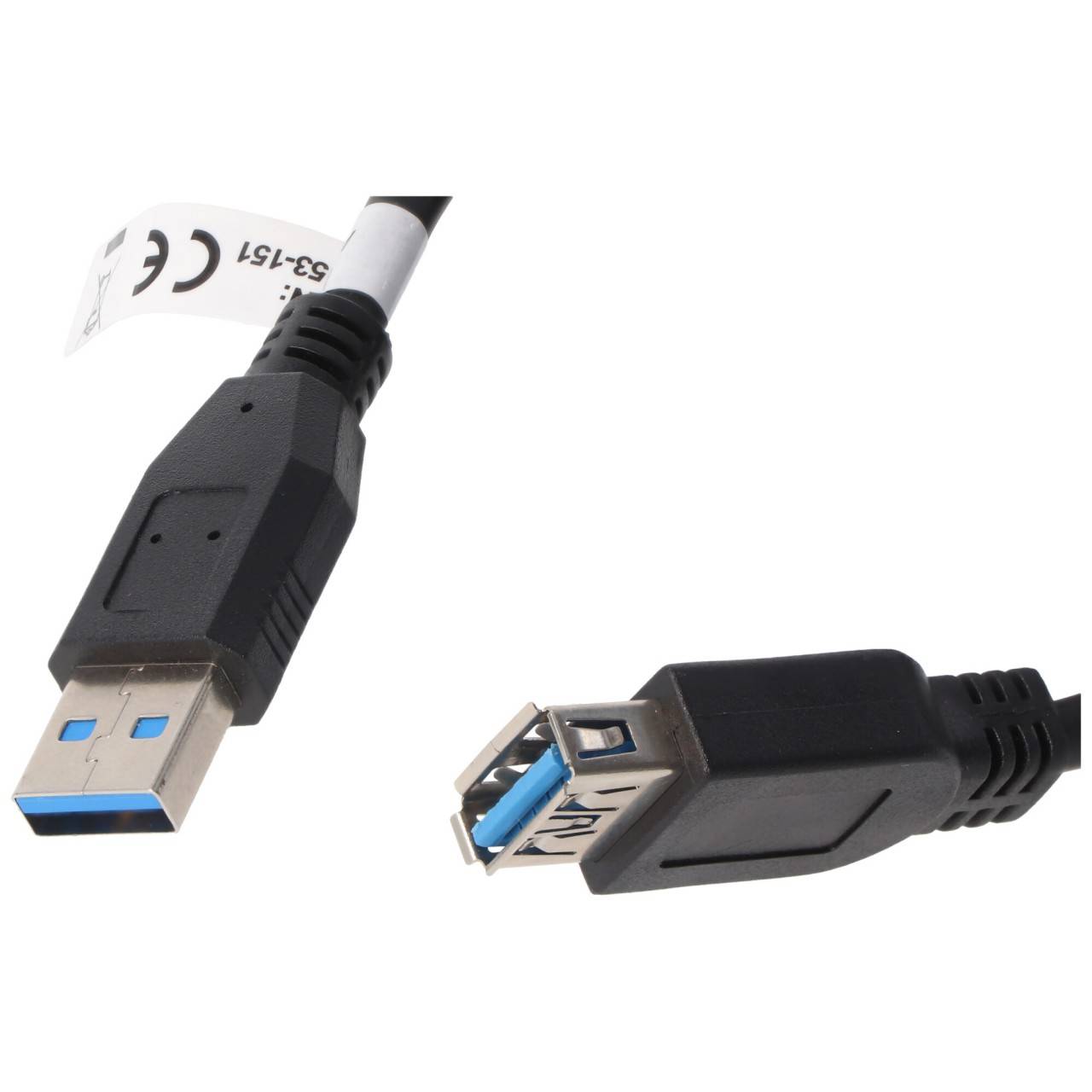 Câble d'extension USB 3.0 SuperSpeed, noir, longueur 3 mètres, nettement plus rapide que l'USB 2.0-1