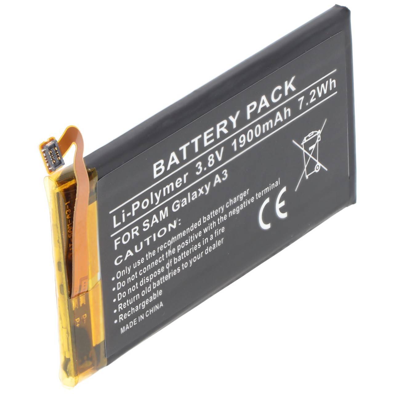 EB-BA300ABE Batterie de remplacement pour Samsung Galaxy A3 3.8 Volt 1900mAh-0