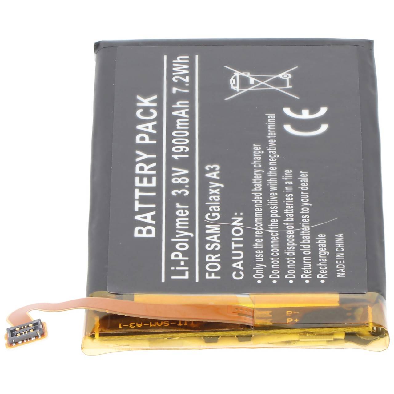 EB-BA300ABE Batterie de remplacement pour Samsung Galaxy A3 3.8 Volt 1900mAh-1