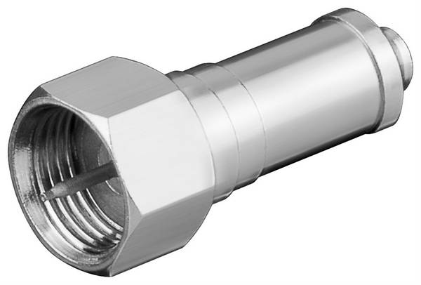 Résistance de terminaison Goobay F, 75 ohms avec bloc DC - résistance de terminaison avec connexion F en zinc