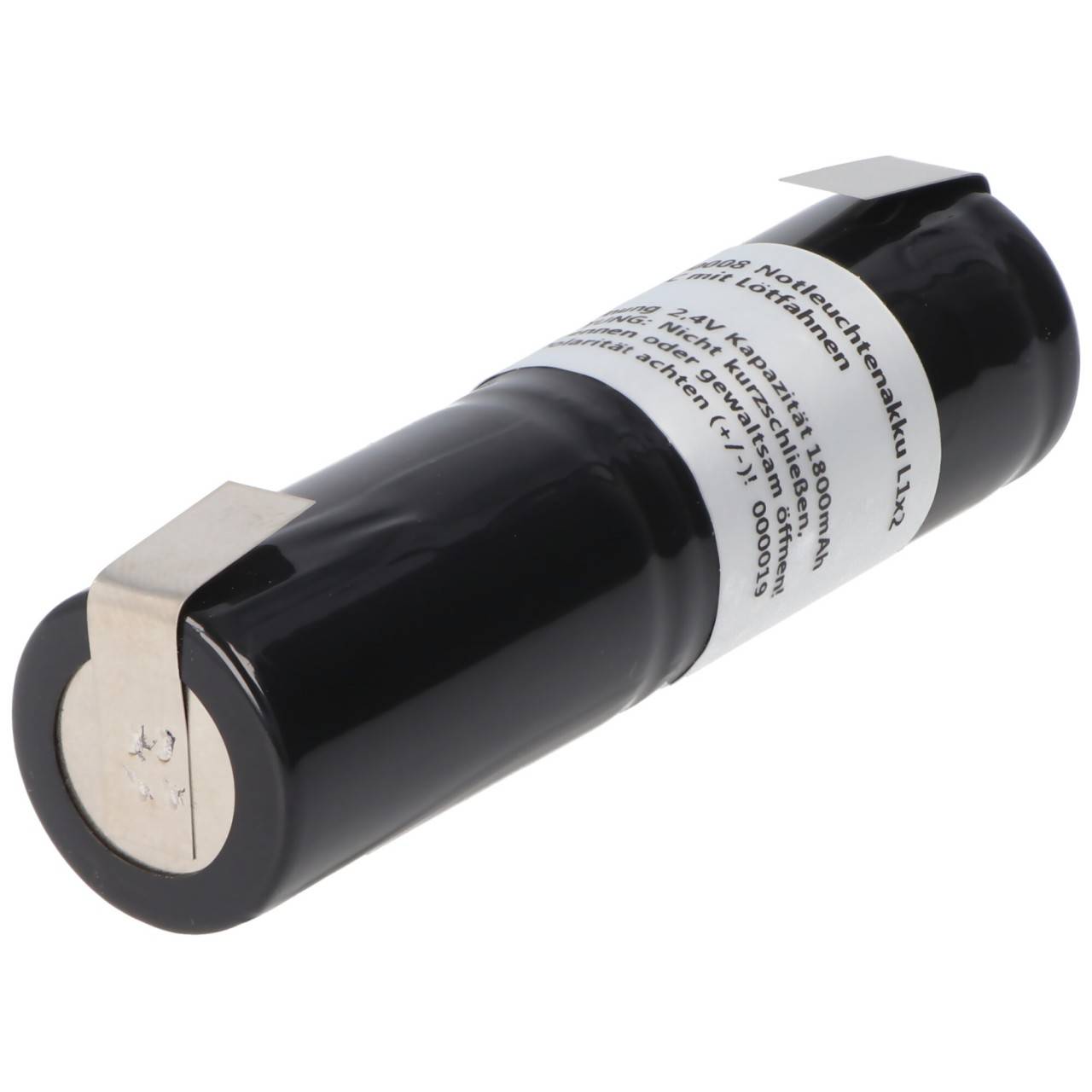 Batterie lumière de secours NiCd 2.4V 1800mAh L1x2 Sub-C avec queues à souder remplace la batterie 2.4V-1