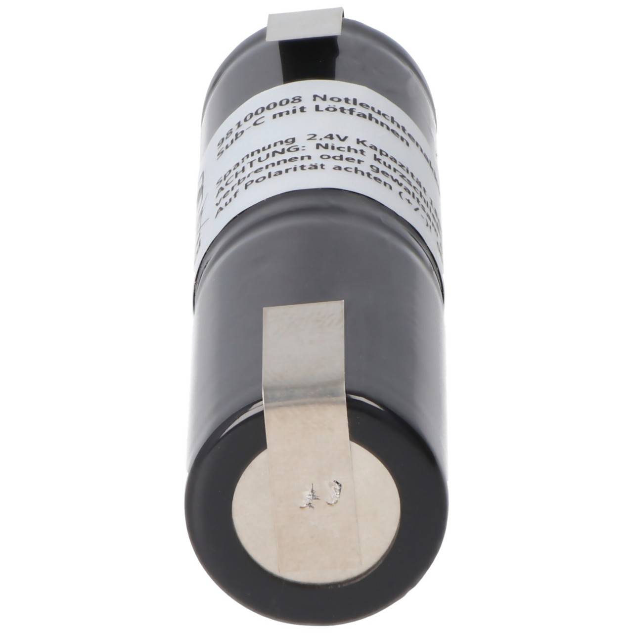 Batterie lumière de secours NiCd 2.4V 1800mAh L1x2 Sub-C avec queues à souder remplace la batterie 2.4V-2