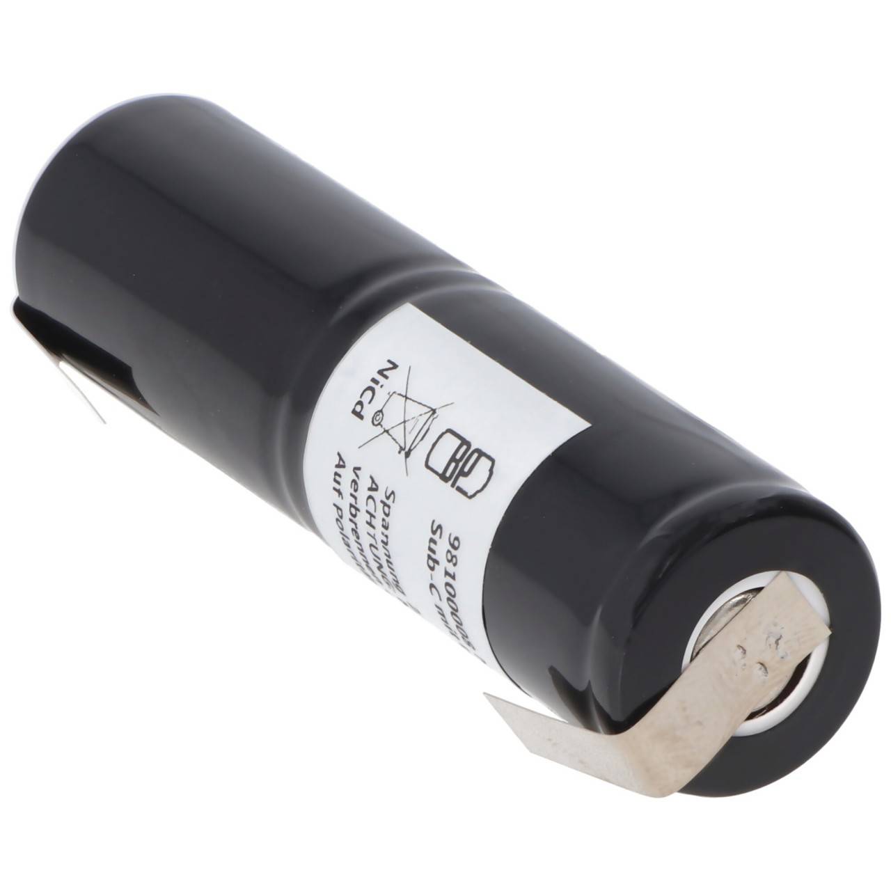 Batterie lumière de secours NiCd 2.4V 1800mAh L1x2 Sub-C avec queues à souder remplace la batterie 2.4V-3
