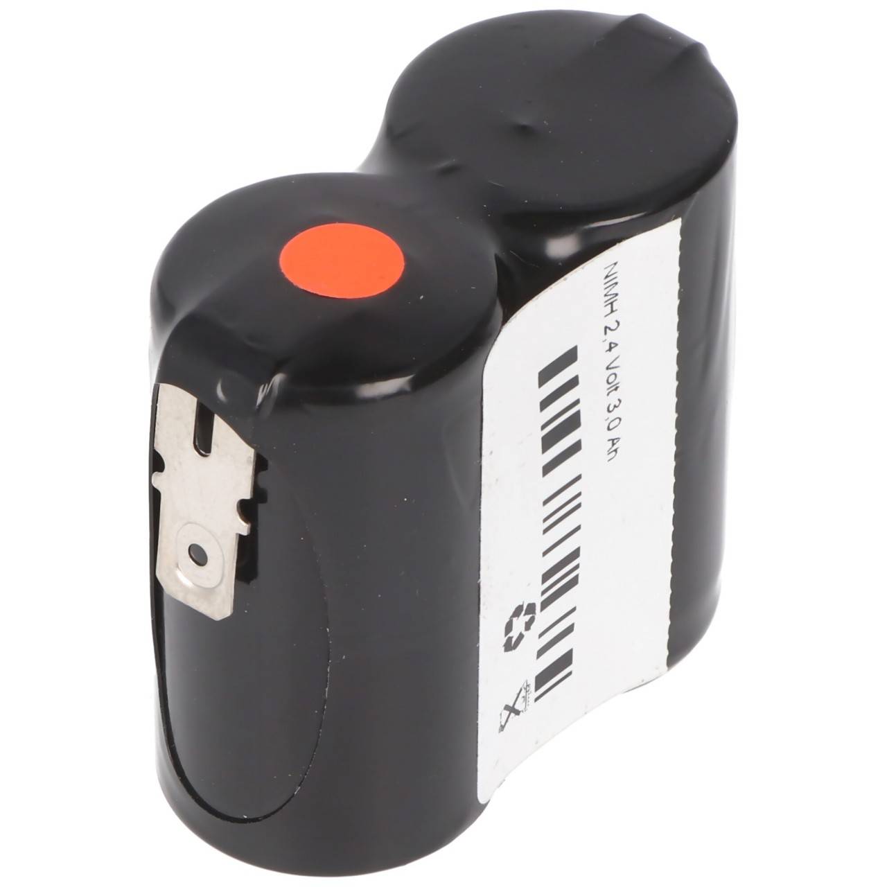Batterie éclairage de secours NiMH 2.4V 3000mAh F1x2 Sub-C avec connexion Faston sur le côté, convient pour Zumtobel...-3