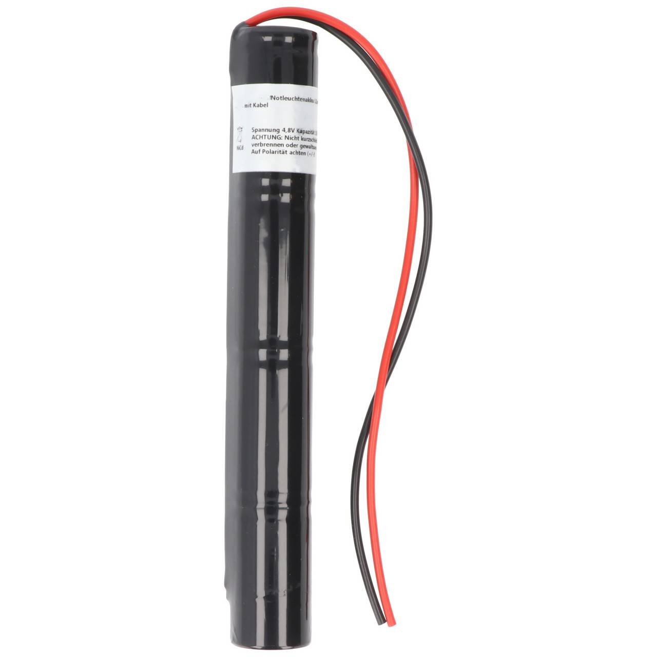 Batterie lumière de secours NiCd 4.8V 1800mAh L1x4 Sub-C avec câble de 200mm sur un côté adapté pour batterie 4.8V-2