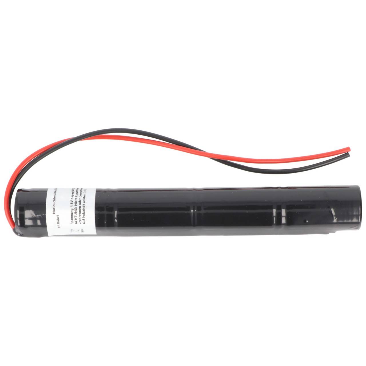 Batterie lumière de secours NiCd 4.8V 1800mAh L1x4 Sub-C avec câble de 200mm sur un côté adapté pour batterie 4.8V-3