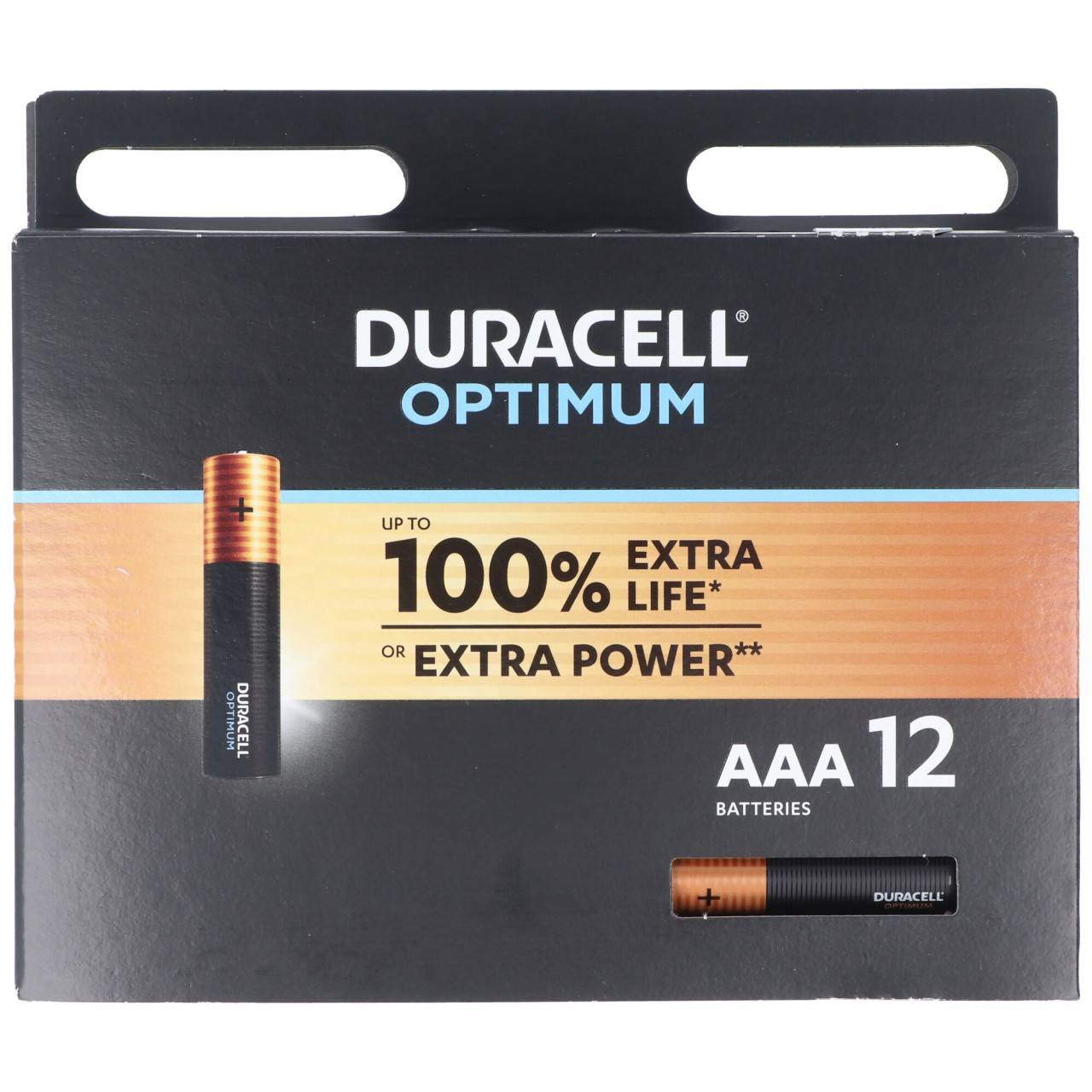 Piles alcalines Duracell Optimum AAA Mignon 1,5 V LR03 MX2400 Lot de 12-4