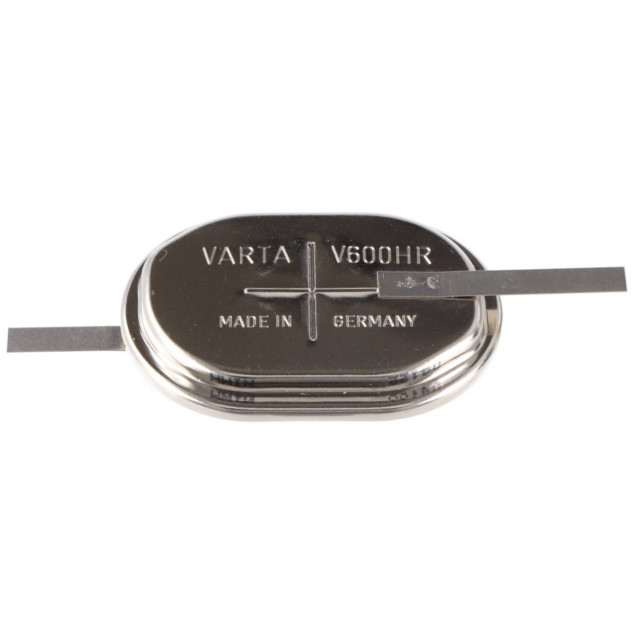 Pile bouton NiMH rechargeable Varta V600HR NiMH avec étiquette de soudure Z-2