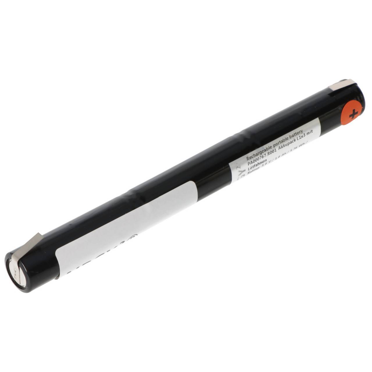 Batterie d'éclairage de secours NiMH 3.6V 1600mAh L1x3 avec cosses à souder en forme de U, Mignon AA, également pour...-0