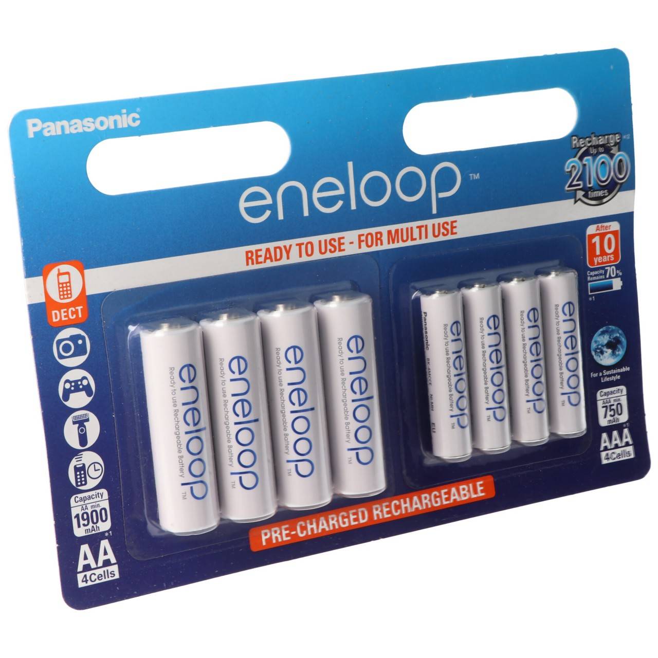 Sanyo Eneloop Combi Pack avec 4x Mignon et 4x Micro in Blister-0