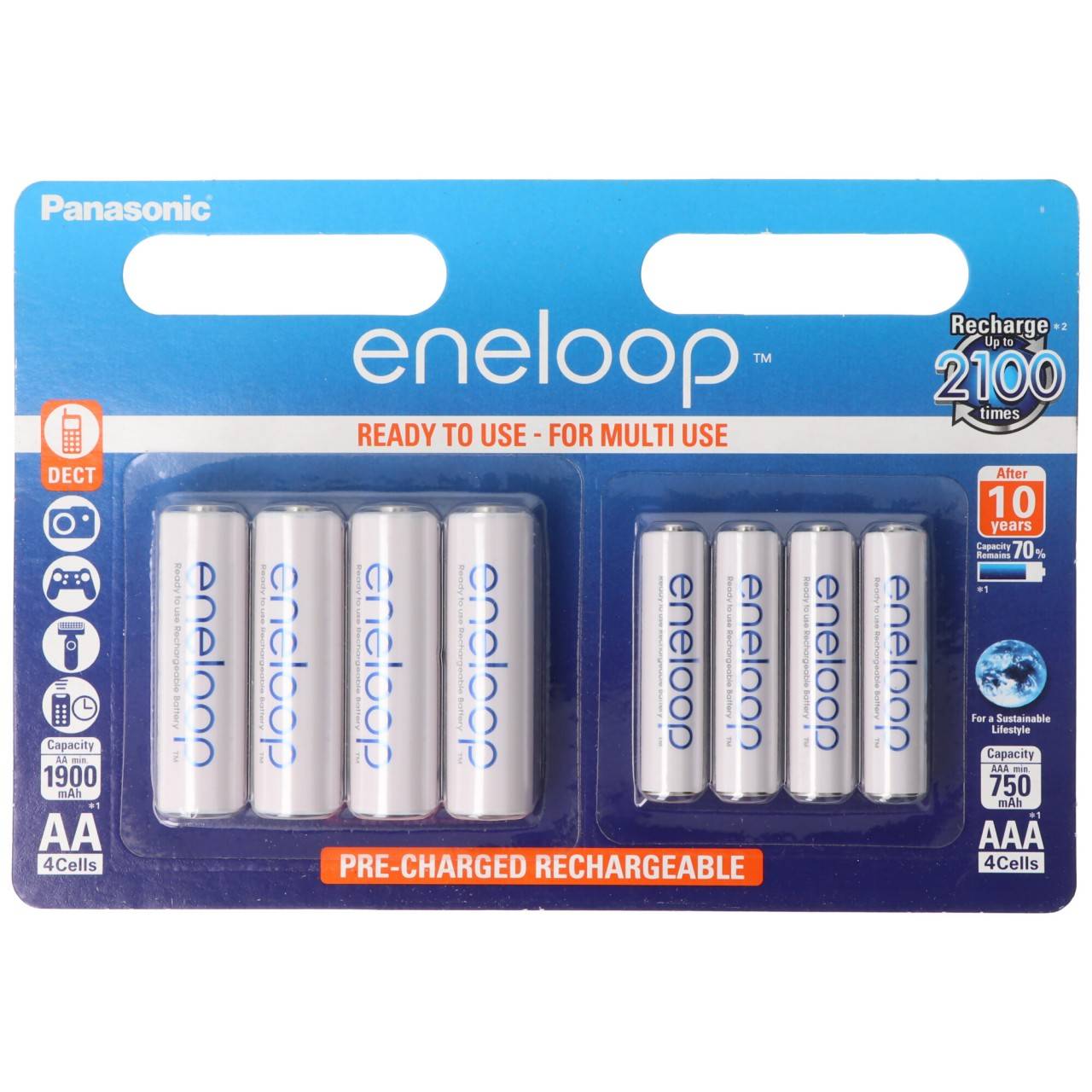 Sanyo Eneloop Combi Pack avec 4x Mignon et 4x Micro in Blister-1