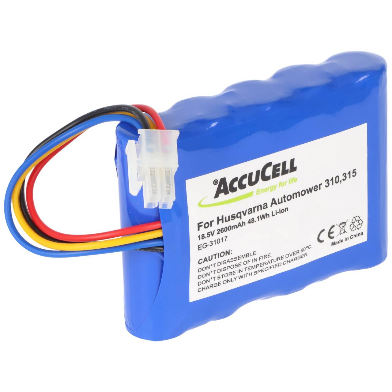Batterie pour Husqvarna Automower 310, 315, batterie Li-ion 584 85 28-01, 18.5V, 2600mAh, 48.1Wh à partir du modèle 2015-1