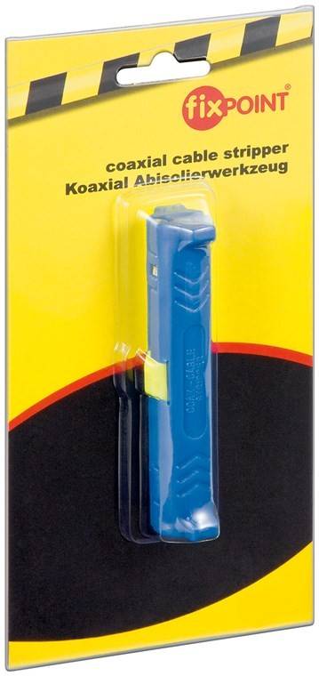Outil à dénuder coaxial Fixpoint avec ressort d'ouverture et cliquet - pour dénuder et dénuder tous les câbles...-1