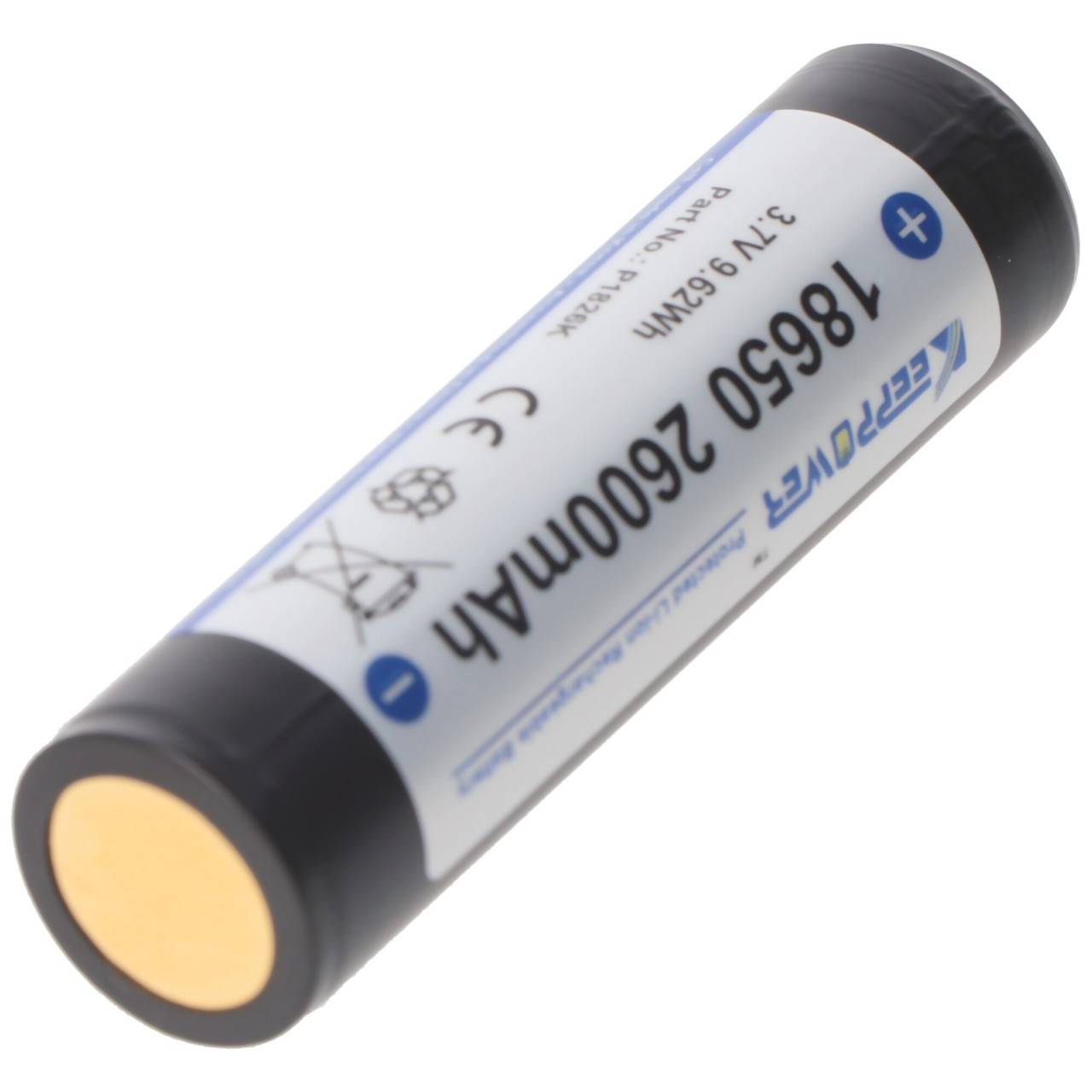 Keeppower 18650 - 2600mAh, batterie Li-Ion 3.7V protégée (Samsung)-2