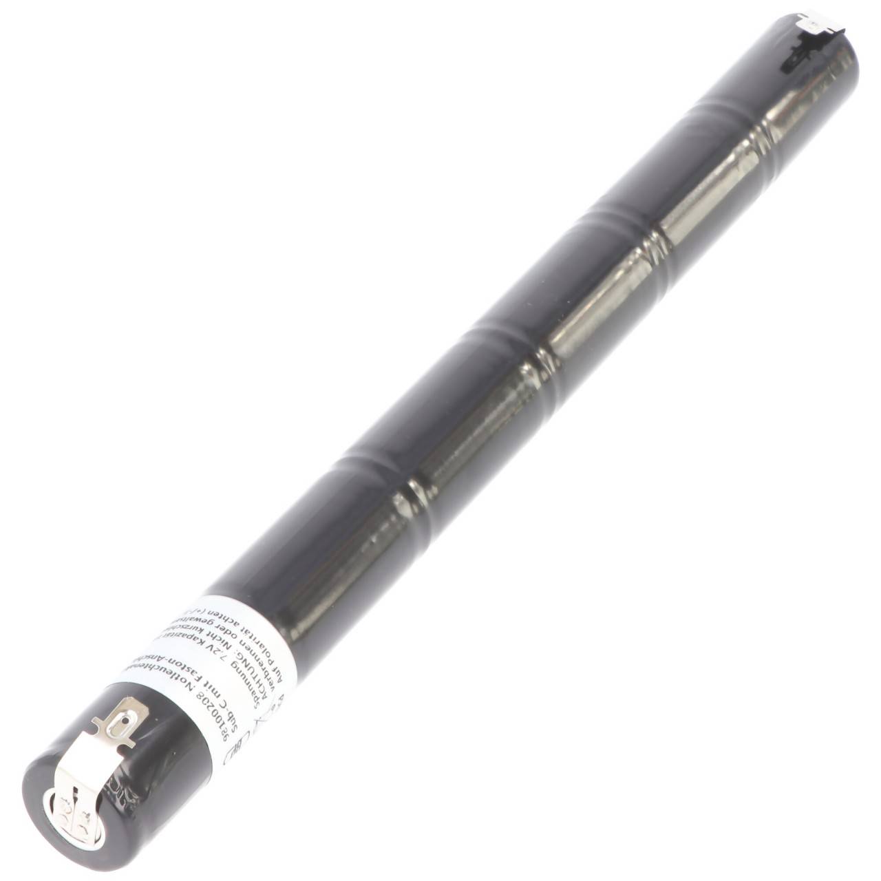 Batterie d'éclairage de secours NiCd 7.2V 1800mAh L1x6 Sub-C avec connexion Faston 4.8mm-1