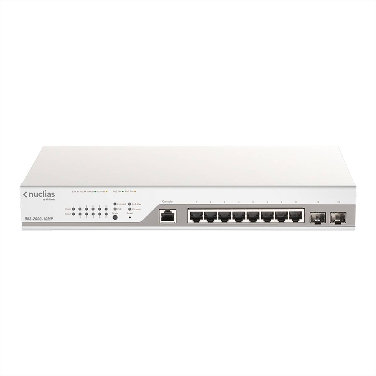 Commutateur PoE à 10 ports D-Link DBS-2000-10MP/E, Nuclia Cloud Managed Layer2 PoE+-0