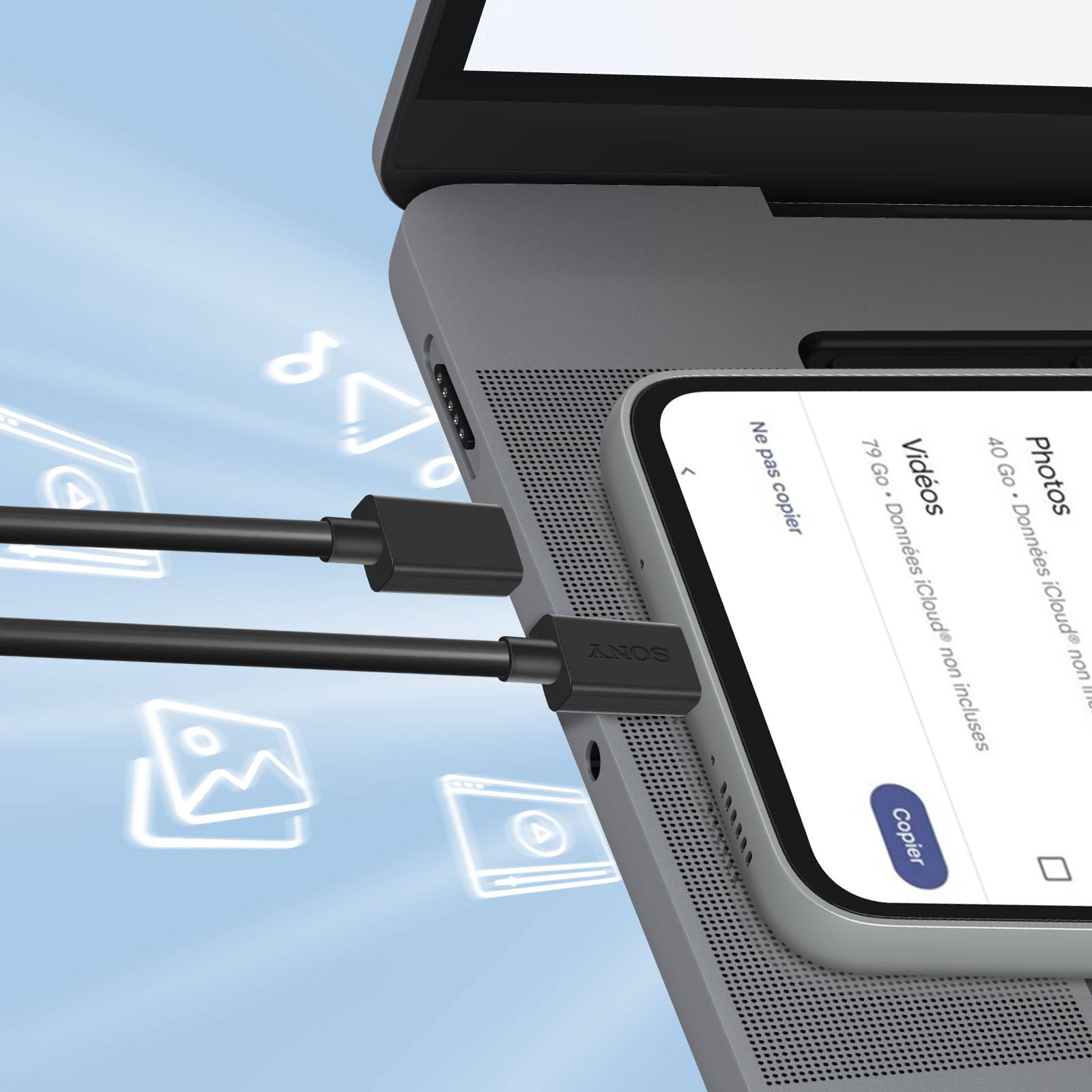 Câble USB-C vers USB-C Charge et Synchronisation 1m-3
