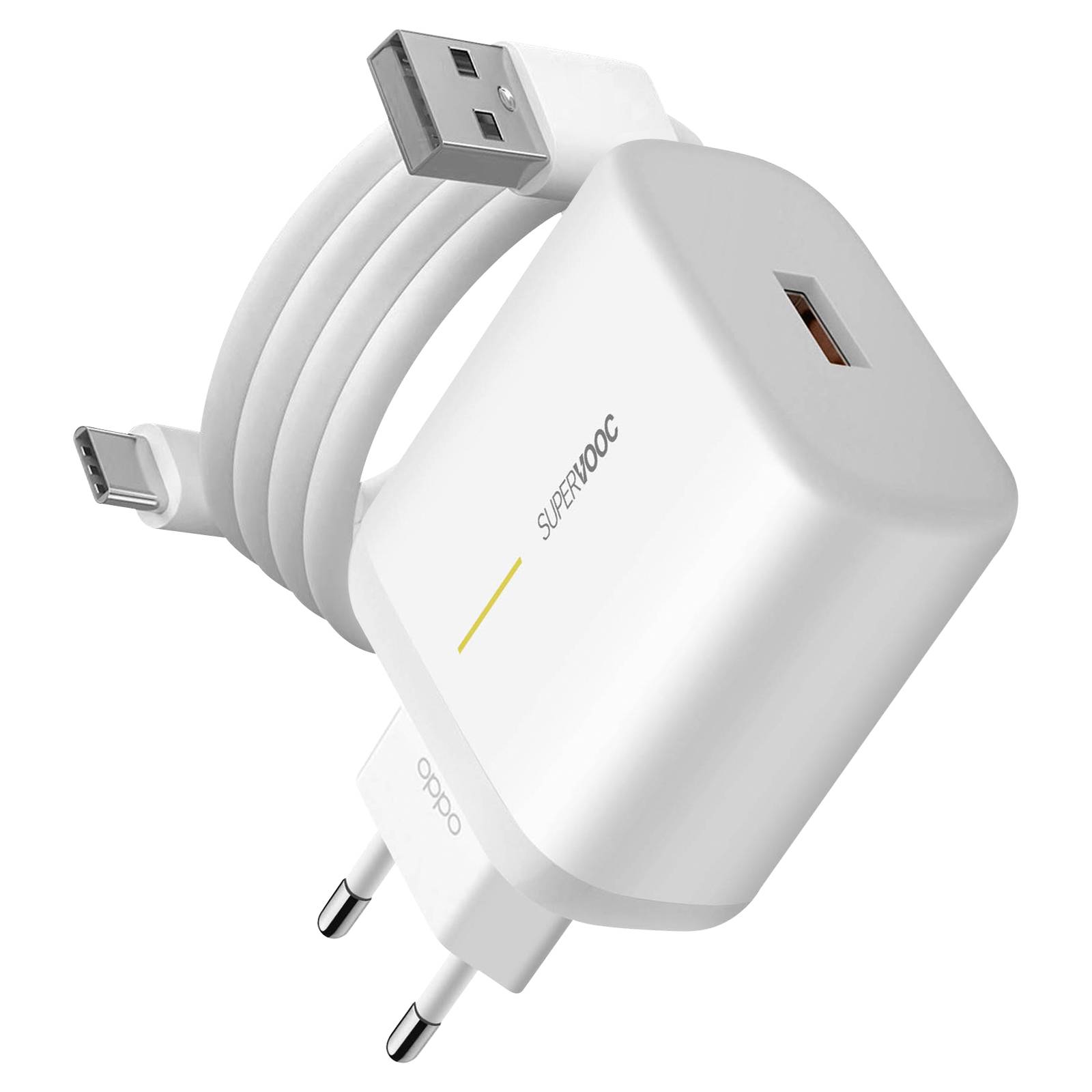 Chargeur Oppo USB SuperVOOC 65W + Câble USB vers USB-C modèle VCA7GACH-1