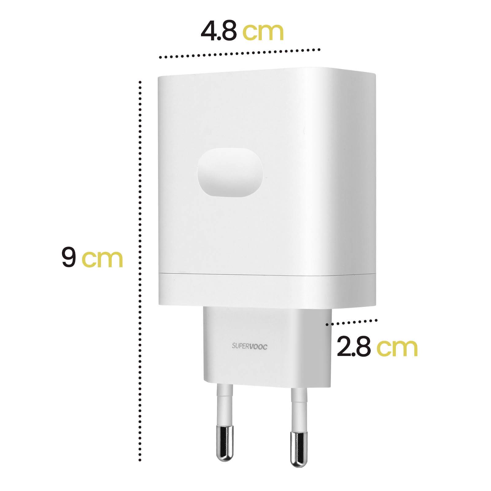 Chargeur Oppo USB SuperVOOC 33W avec Câble USB vers USB-C-3
