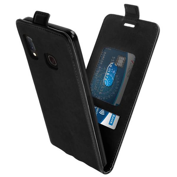 Étui Clapet Vertical pour Galaxy A20e avec Porte-carte et Support Vidéo