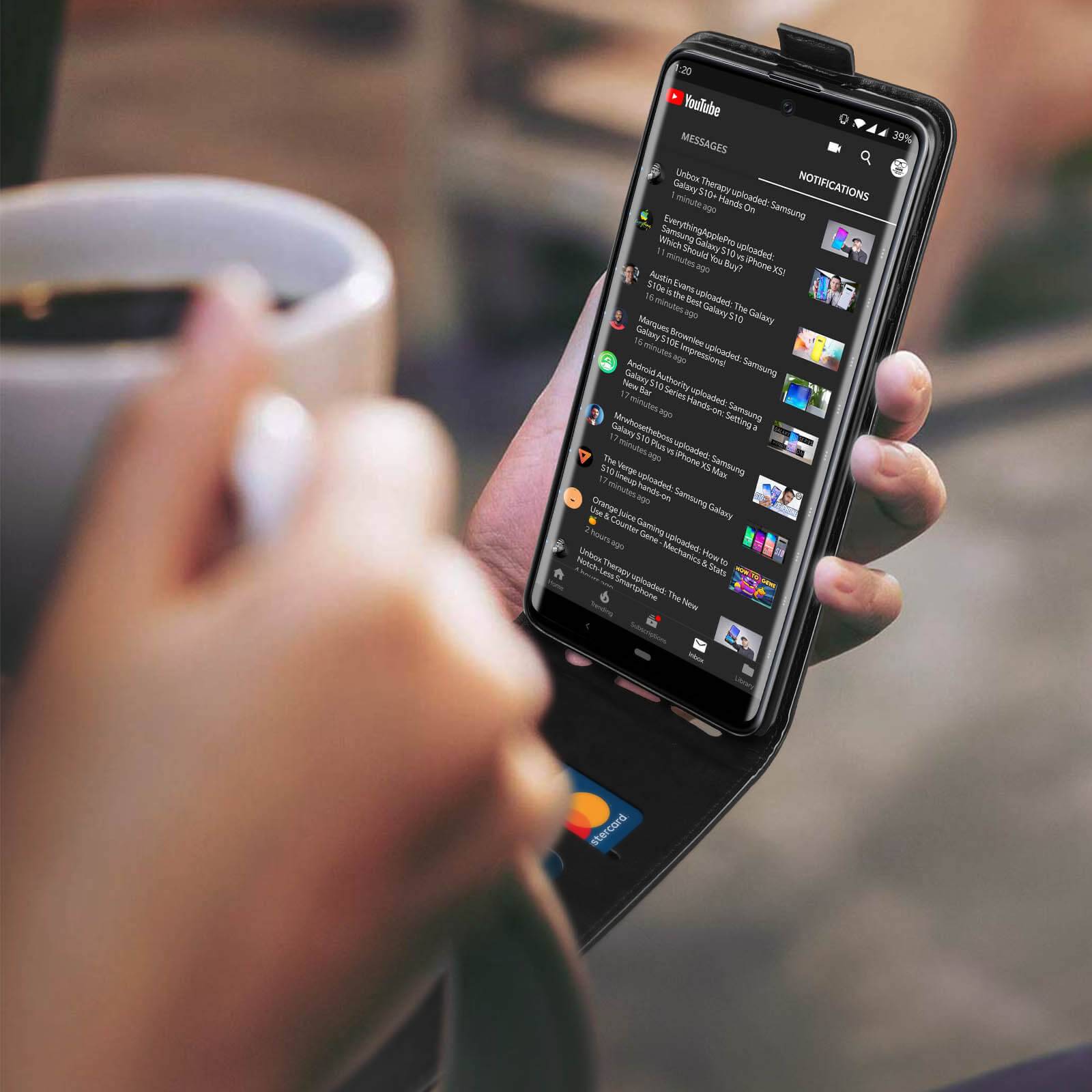 Étui Clapet Vertical pour Galaxy A20e avec Porte-carte et Support Vidéo-3