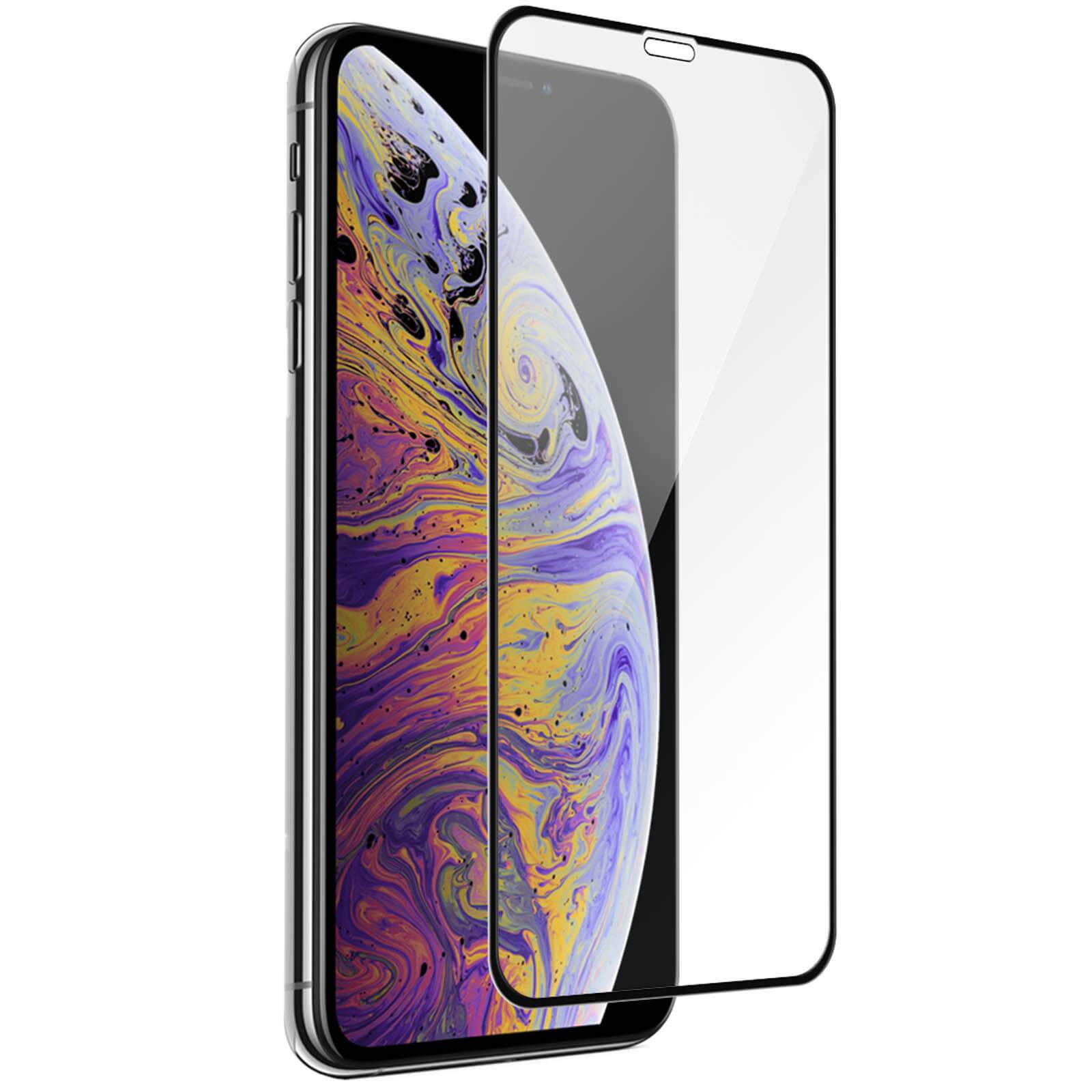 Protection d'Écran pour iPhone XS Max Adhésion Totale en Verre Trempé 9H-0