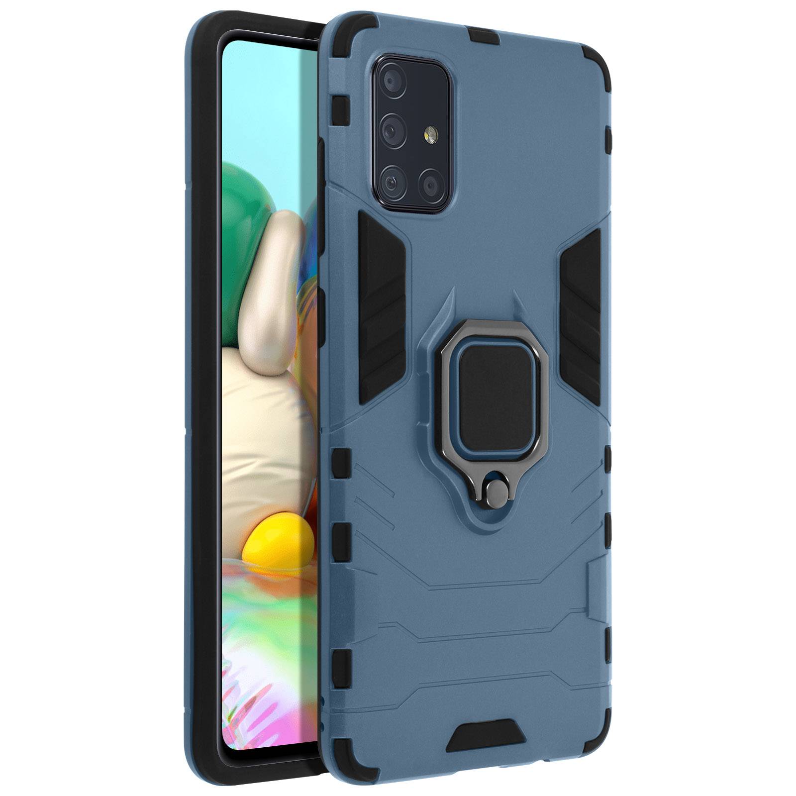 Coque pour Samsung Galaxy A51 Bi-matière Bague Support Vidéo-2