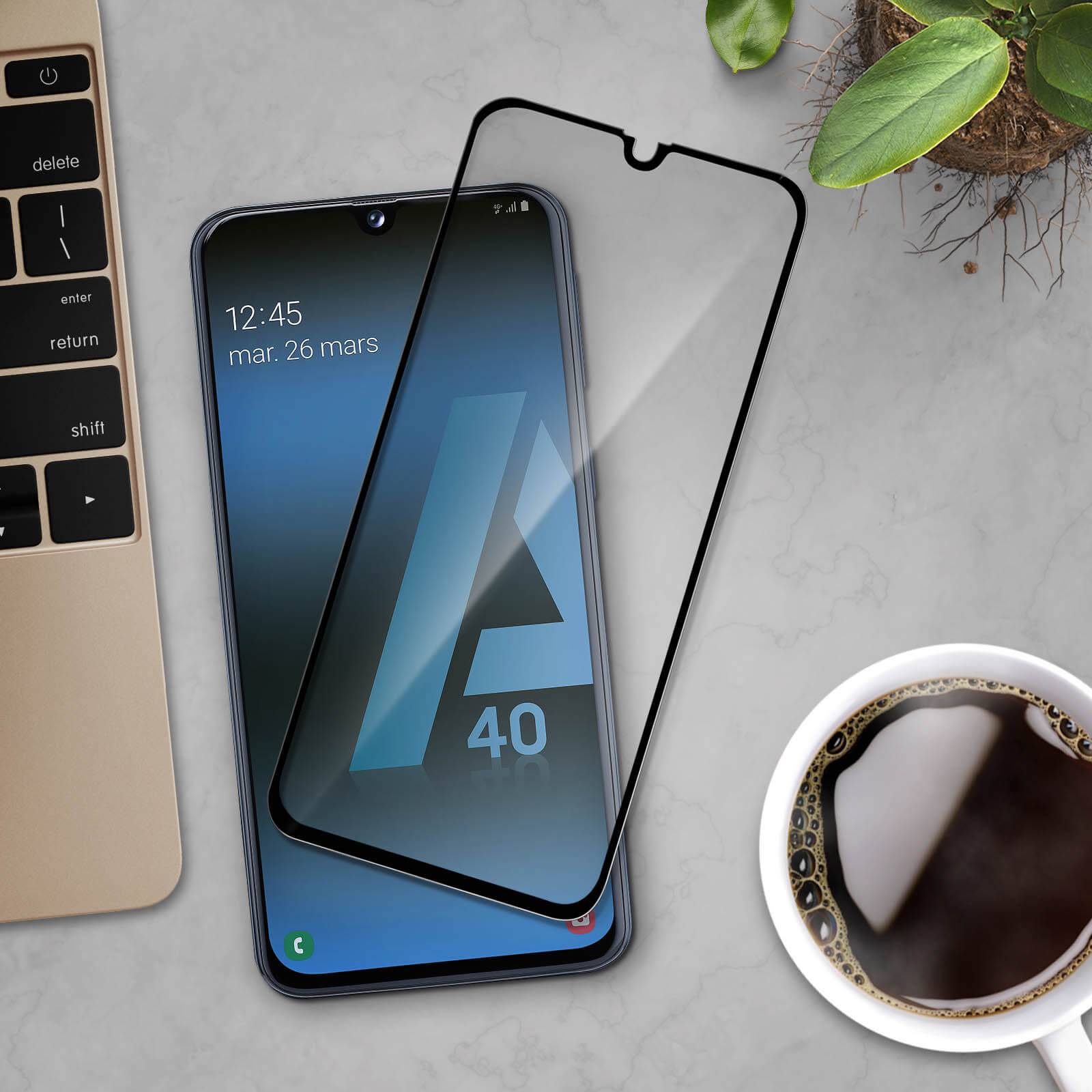 Film Écran Samsung Galaxy A40 Verre Trempé 9H Biseauté-3