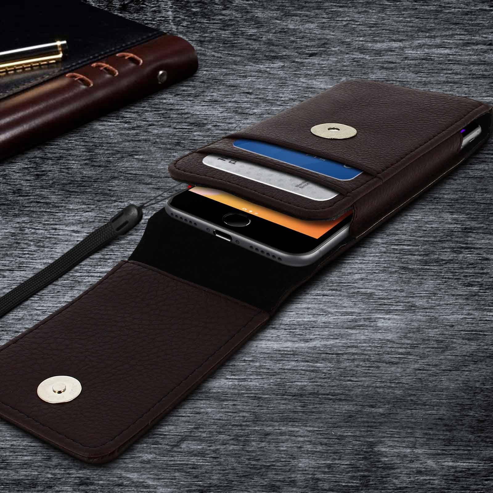 Housse Ceinture pour Smartphone 4.7 Pouces Porte-cartes Fixationce-3