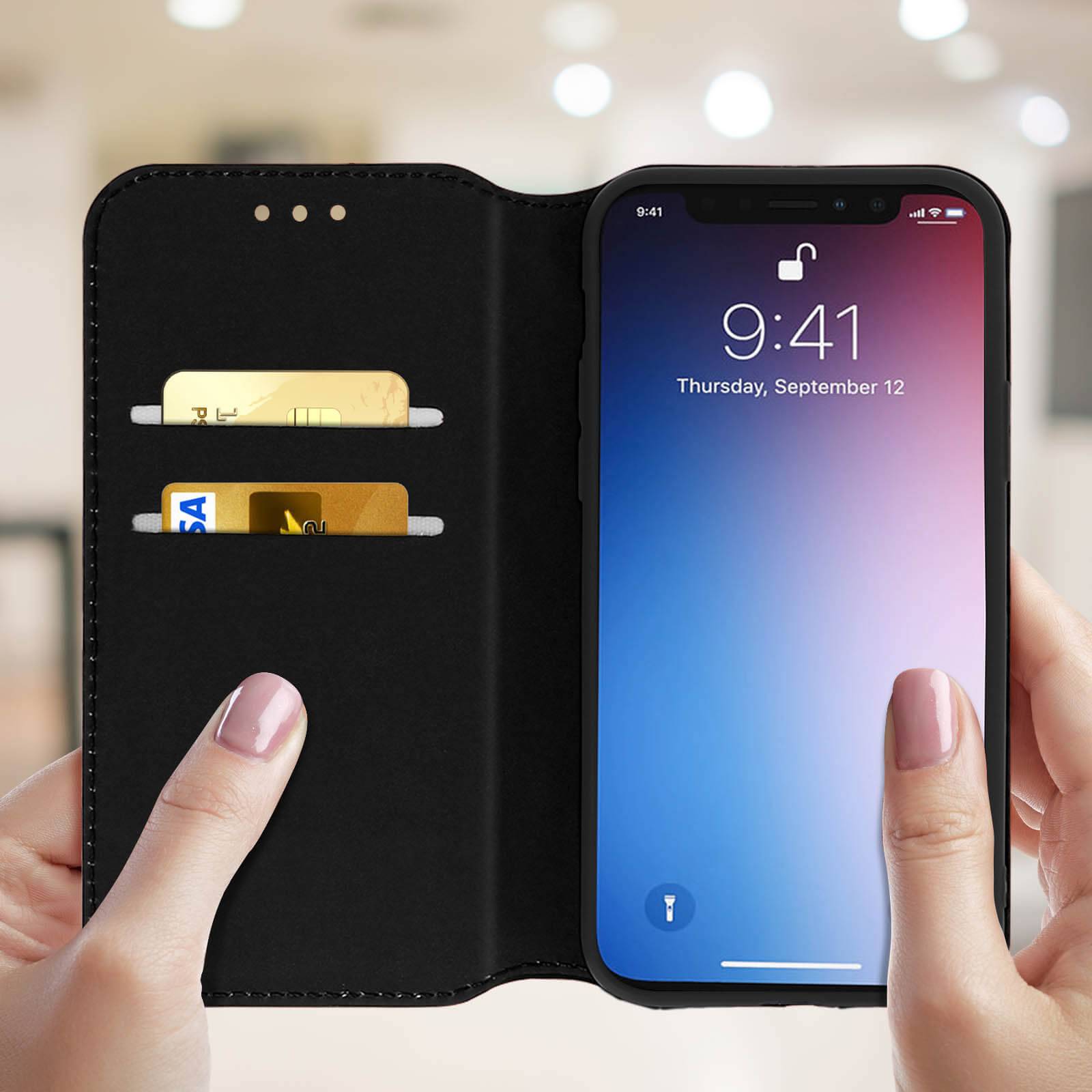 Housse pour iPhone 11 Pro Max Étui Folio Portefeuille Fonction Support-2