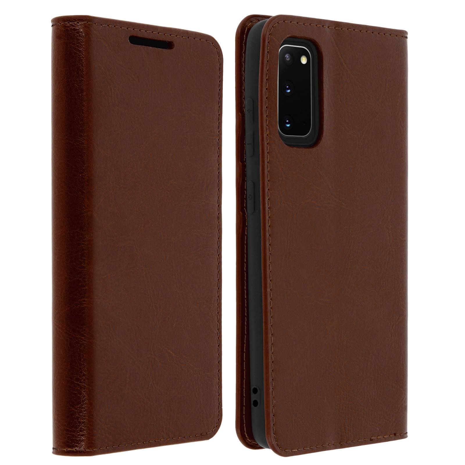 Étui pour Samsung Galaxy S20 Folio Cuir Véritable Porte cartes Support Vidéo-0